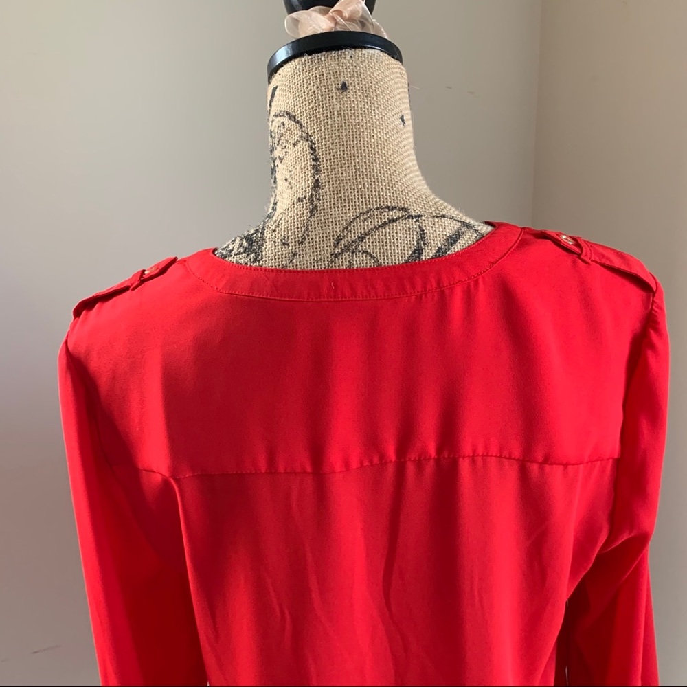 Red & Gold Button down - Picture 4 of 5